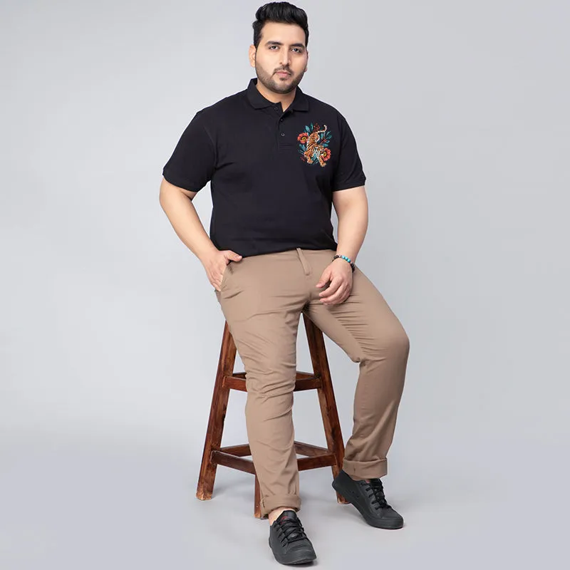 Roaring Tiger Plus Size Polo T-shirt