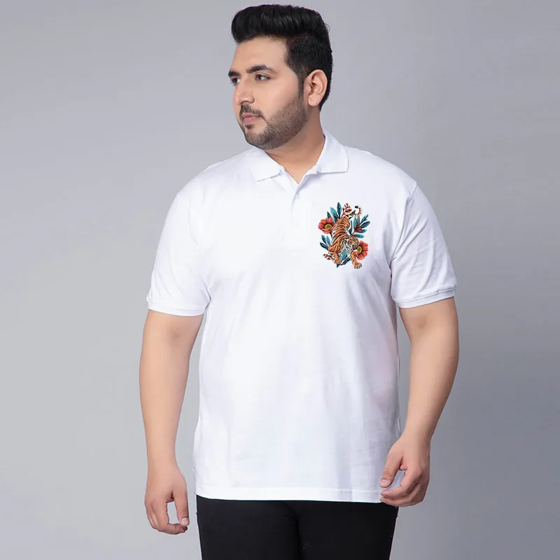 Roaring Tiger Plus Size Polo T-shirt