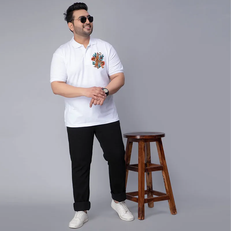 Roaring Tiger Plus Size Polo T-shirt