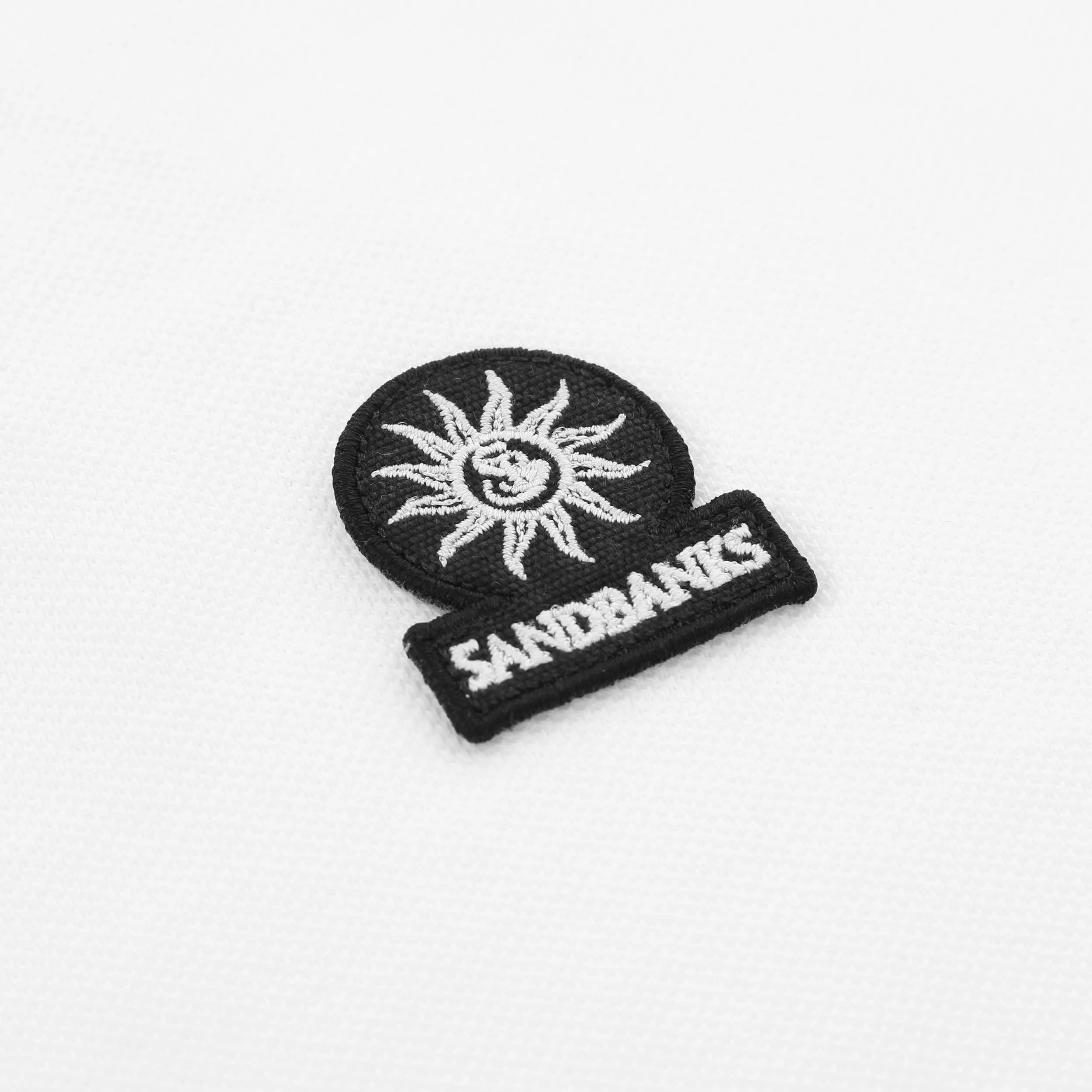 Sandbanks Badge Logo Polo Shirt in White