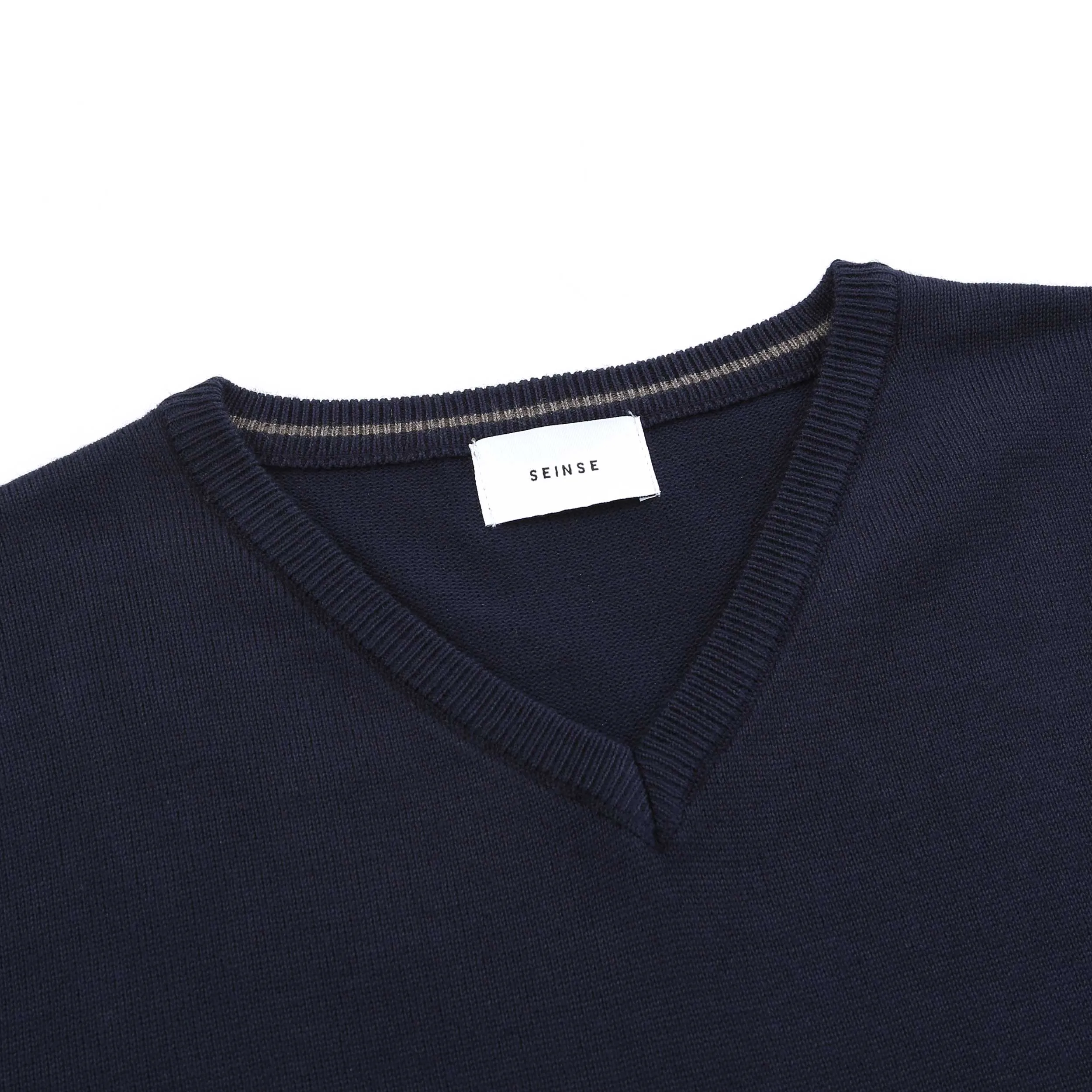 Seinse V Neck Knitwear in Navy