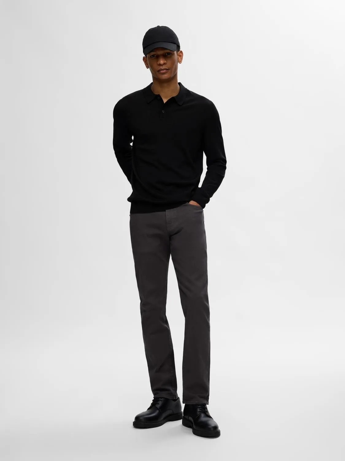 Selected Homme - Long Sleeve Polo Knit