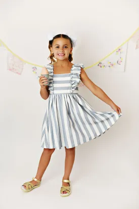 Serendipity Clothing Dusty Blue Stripe Dress