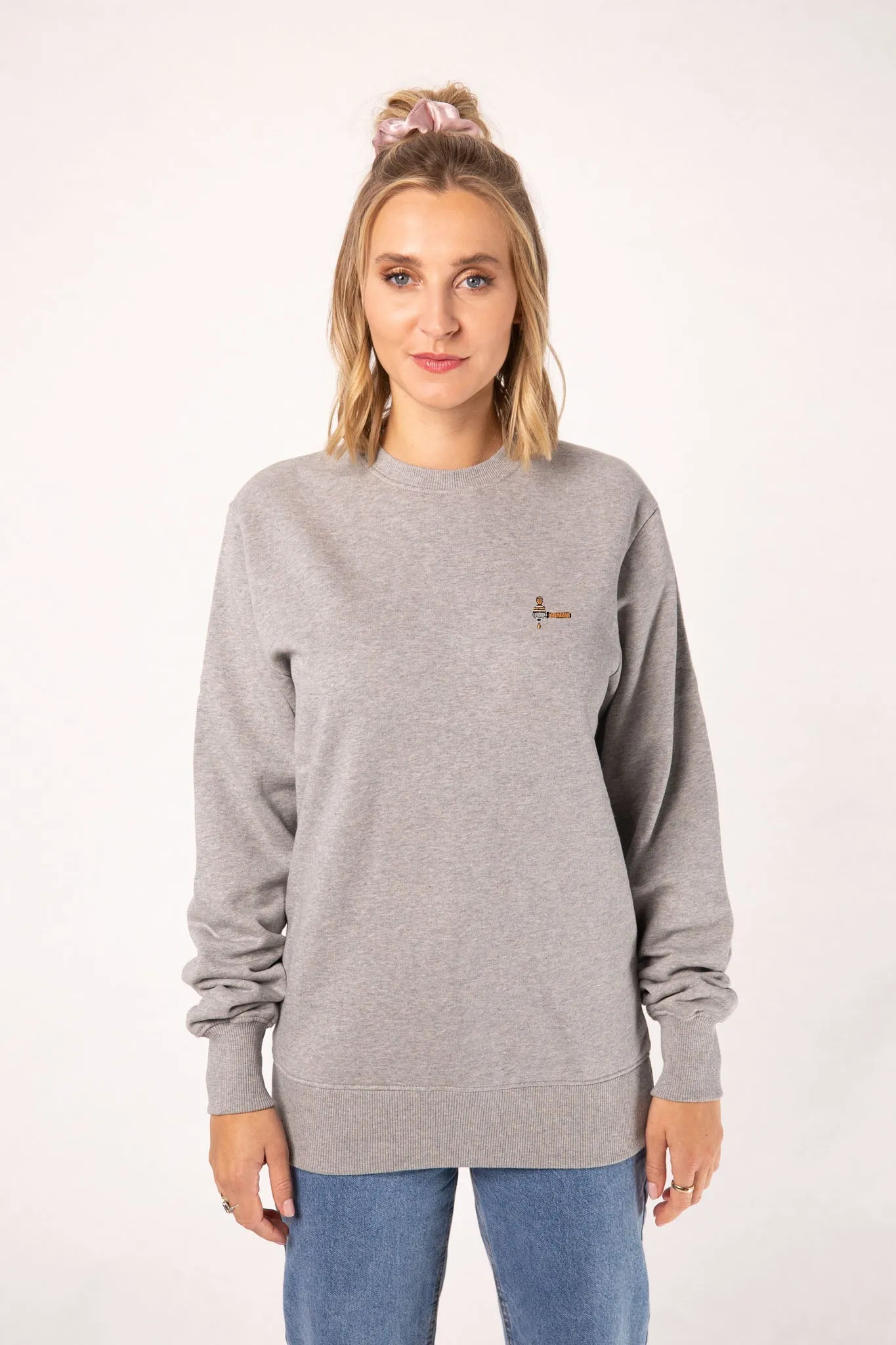 Siebträger & Tamper | Bestickter Bio-Baumwoll Frauen Pullover