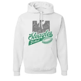 Steagles Retro Pullover Hoodie | Phil-Pitt Steagles White Pullover Hoodie