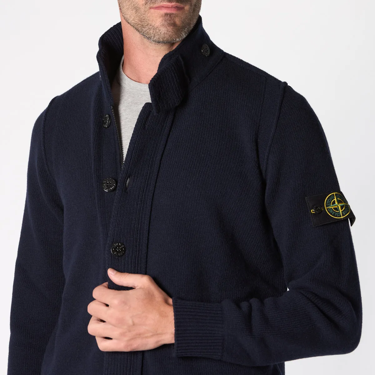 STONE ISLAND CARDIGAN 8115547A3 A0020 BLUE