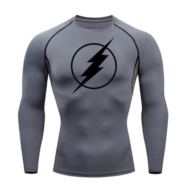 Super hero flash Quick-drying Compression Men Sports Suit