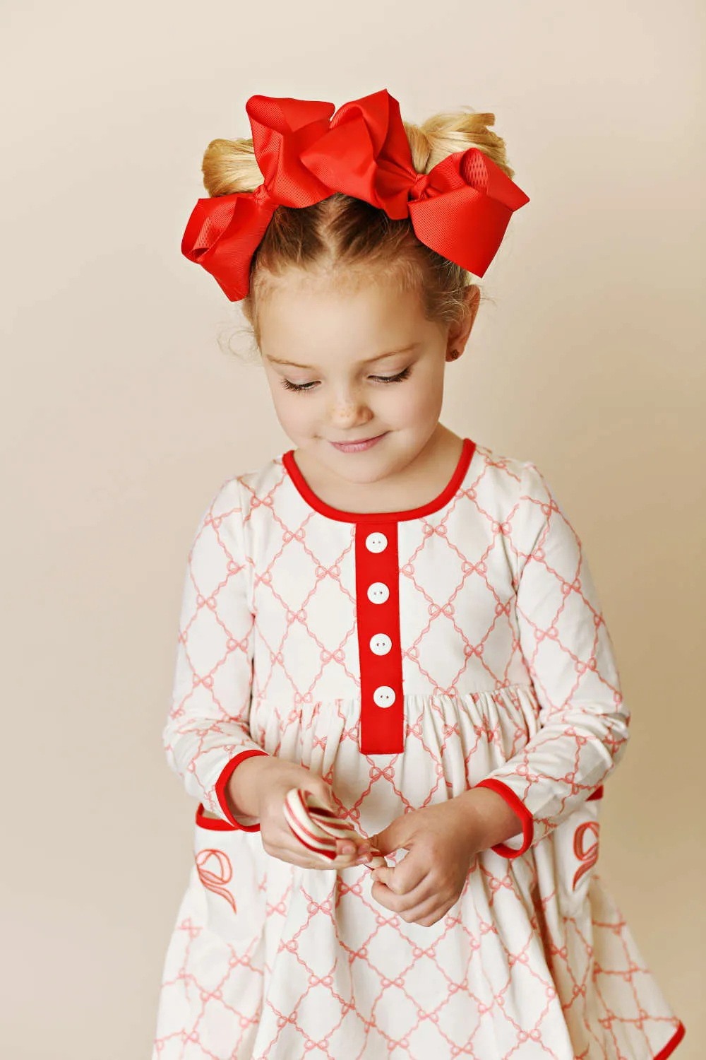 Swoon Baby Clothing Ribon Bow Embroidery Pocket Dress