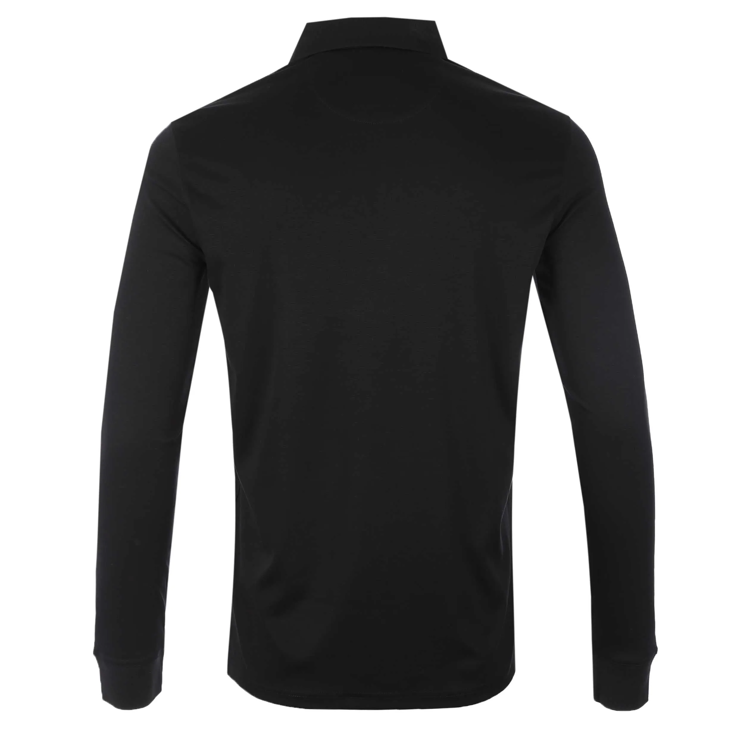 Thomas Maine Lux Comfort 2-Button Polo Shirt in Classic Black