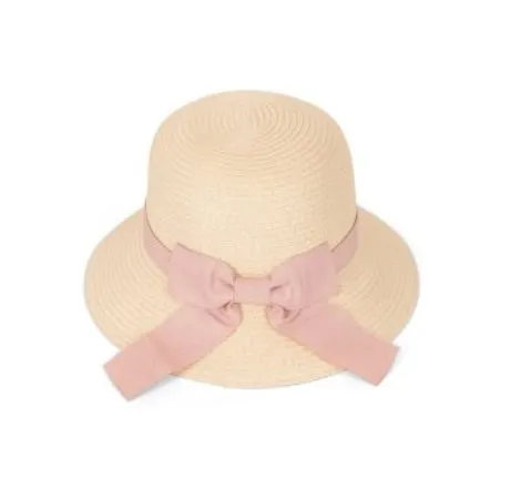 Wide Brim Straw Hat with Bow Band (2 colour options)