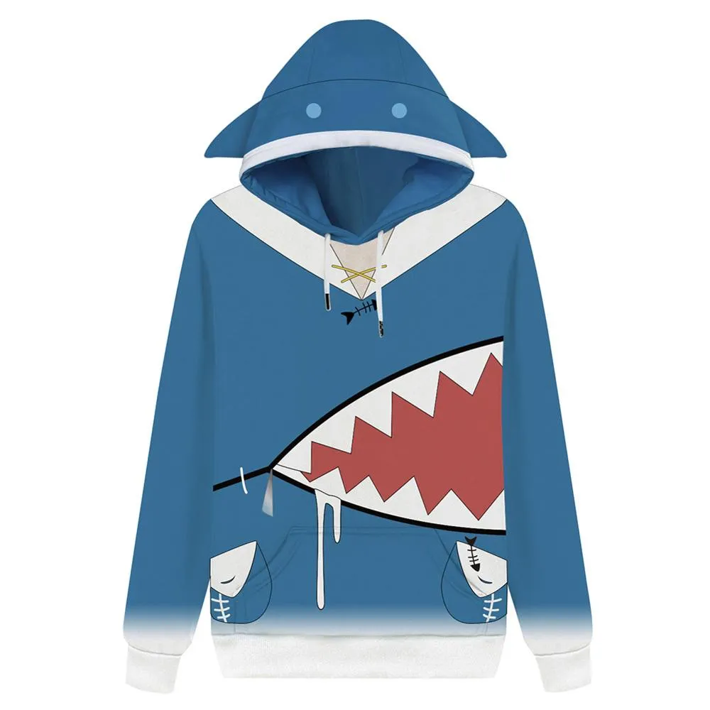 Women shark bite pullover