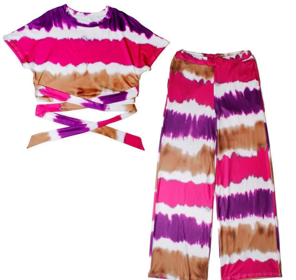 Women’s Purple Tie Dye Outfit Set